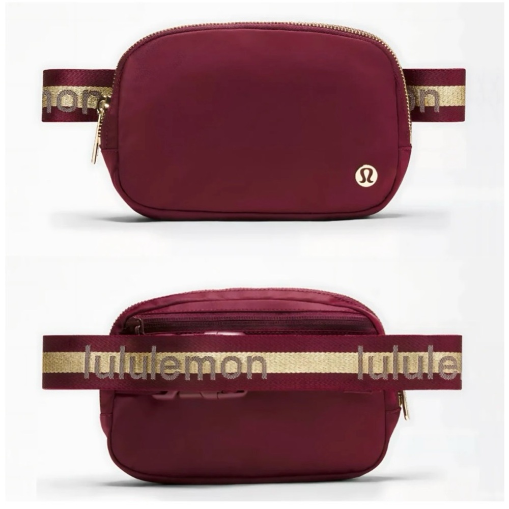 NWT Lululemon Everywhere Belt Bag 1L in Burgundy and Gold
